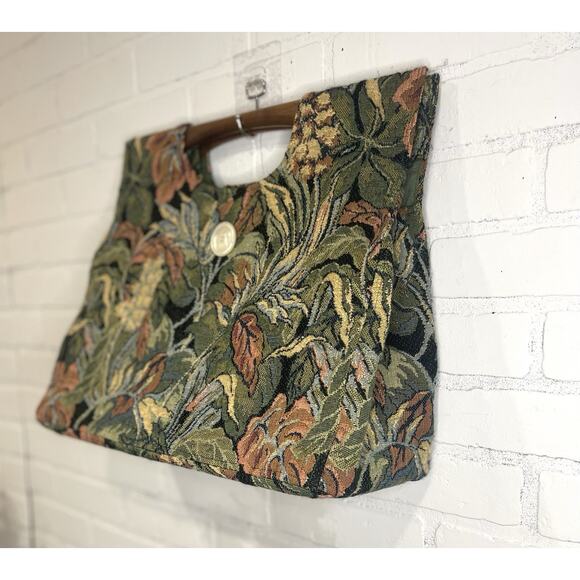 THE CARPETBAGGER SIZE MEDIUM TOTE, KNITTING BAG 14" X 17" X 6" | Vintage Sewing - Picture 7 of 13